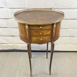 Vintage Antique Oval Side Table