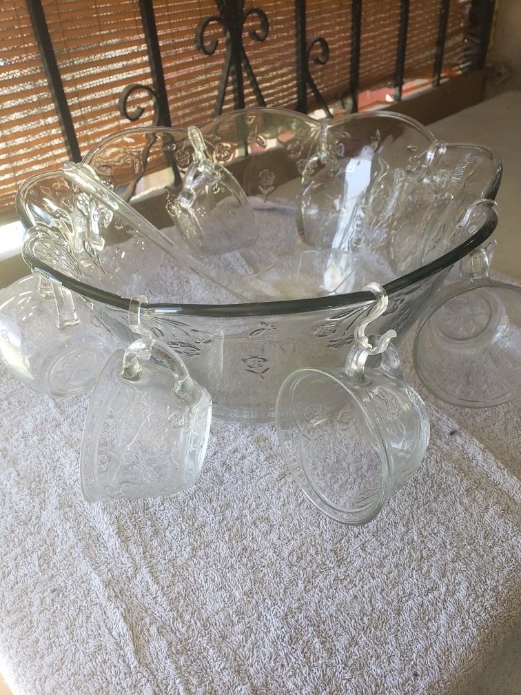 Anchor Hocking Punchbowl Set