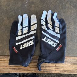 Shift Racing Assault Glove Black White Motocross Offroad Glove Size L