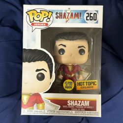 Funko, Pop Shazam, Hot Topic Exclusive Glows In The Dark SHAZAM 