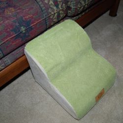 Dog Cat Small Foam Cloth Covered Ramp 2 Step Stairs 11" Height 