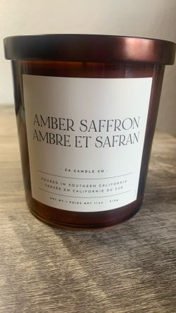Amber Saffron  Leoben Company Candle Soy Wax, Infused With Essential Oils