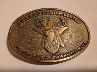 NRA Trophy Elk Hunt Belt Buckle