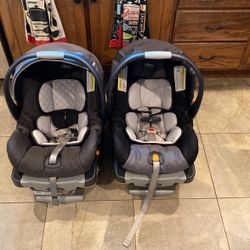 Two Chicco KeyFit 30 Car Seats and Bases