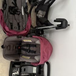 Evenflo travel system + bassinet attachment + car seat base + the stroller frame