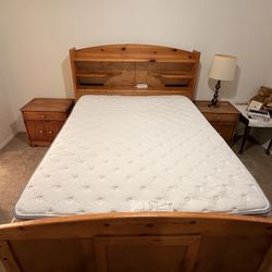 Full Size Bed Set With 2 Night Stands & Etc