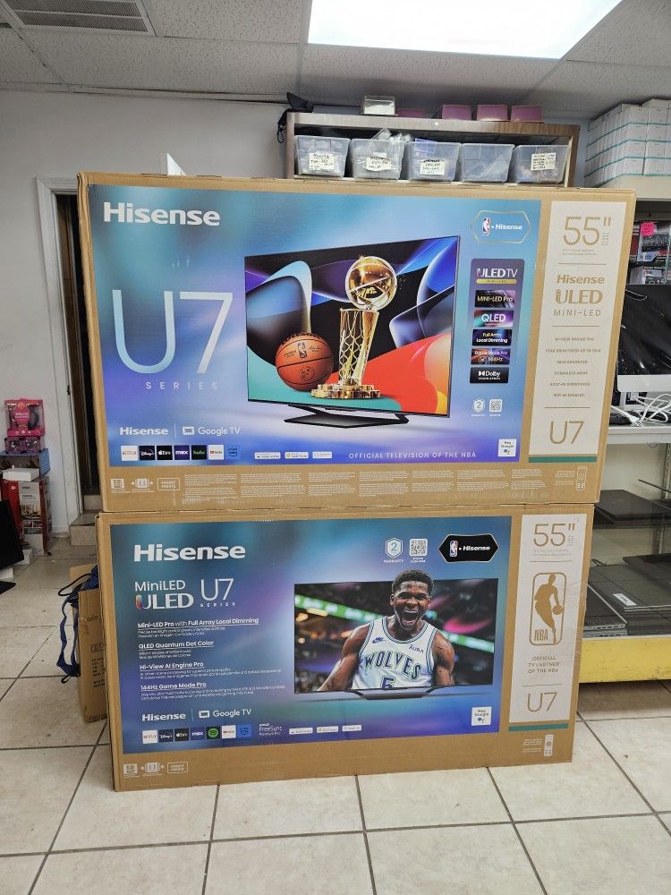 Hisense 55 Inches ULED U7 mini LED 4K SMART WIFI UHDTV ON SALE WITH WARRANTY 
