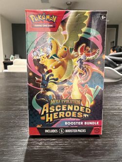 Pokemon TCG: Mega Evolution Ascended Heroes Booster Bundle (Sealed, 6 Packs)