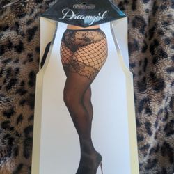 Dreamgirl's Fishnet & Lace Tights Queen Size, NIOB