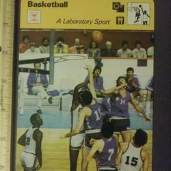 1977 Sportscaster Laboratory Sport James Naismith Olympics USA Soviets Basketball Photo Explorer Large Over-sized Card HTF Collectible Vintage Italy