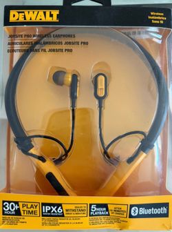 DEWALT Jobsite Pro Wireless Earphones Store SKU# 1007-443-057