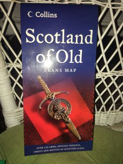 Vintage Scotland of Old Clans Map