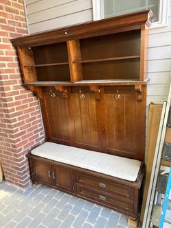Hall tree with storage