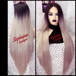 Human Hair Blended Lace Front Wig 