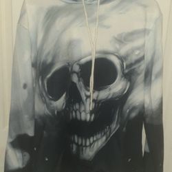 NWOT Men's Skull Hoodie Size 3X But Runs About An XL