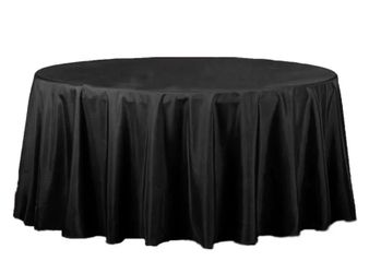 6 Black Round Table Cover