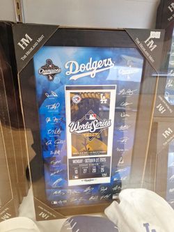 2025 World Champion Dodgers Facsimile Auto Photo Frame By Highland Mint 