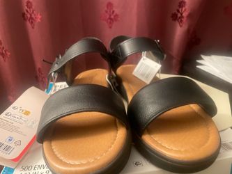 Brand New Black Sandals – Size EU 38 / US 7.5–8