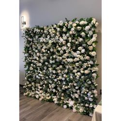 Flower Wall Backdrop And Marquee Letters 