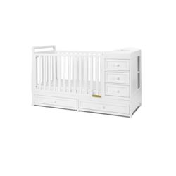 Brnaba 2-in-1 Convertible Crib and Changer