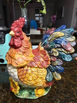 Ceramic Rooster Cookie Jar