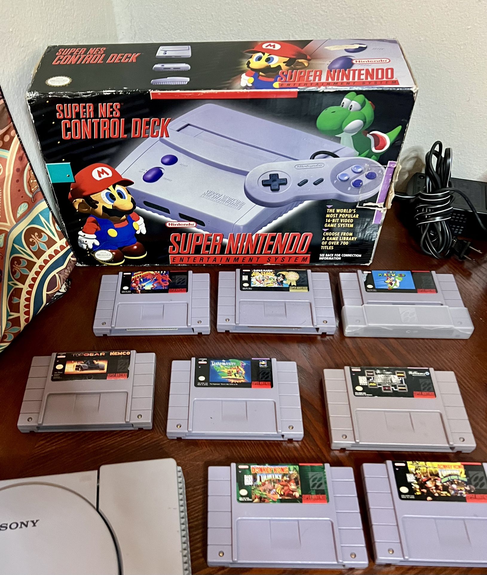 Super Nintendo Jr CIB Gaming Console System 