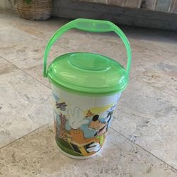 Like New Disney Parks Goofy's Sky School Souvenir Popcorn Bucket Pail 8”