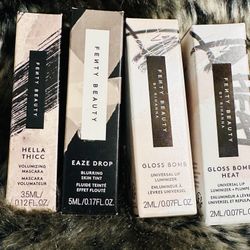 Fenty Cosmetic Bag W/ 4 Makeup Samples-NEW