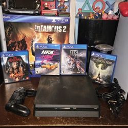 PS4 1TB Slim With 4 Games