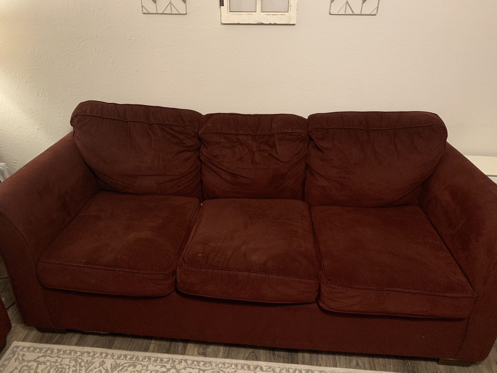Red/Maroon couches