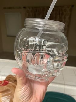 Game Time Football Helmet Cup with Lid and Straw