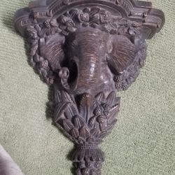 Elephant Wall Shelf 14x13 Resin