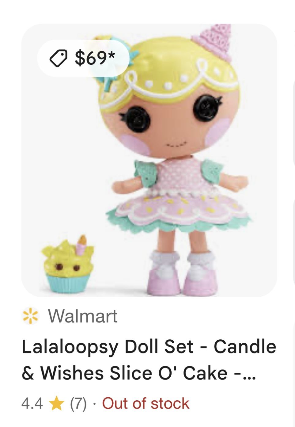 Lalaloopsy Birthday Candle & Slice O’ Cake