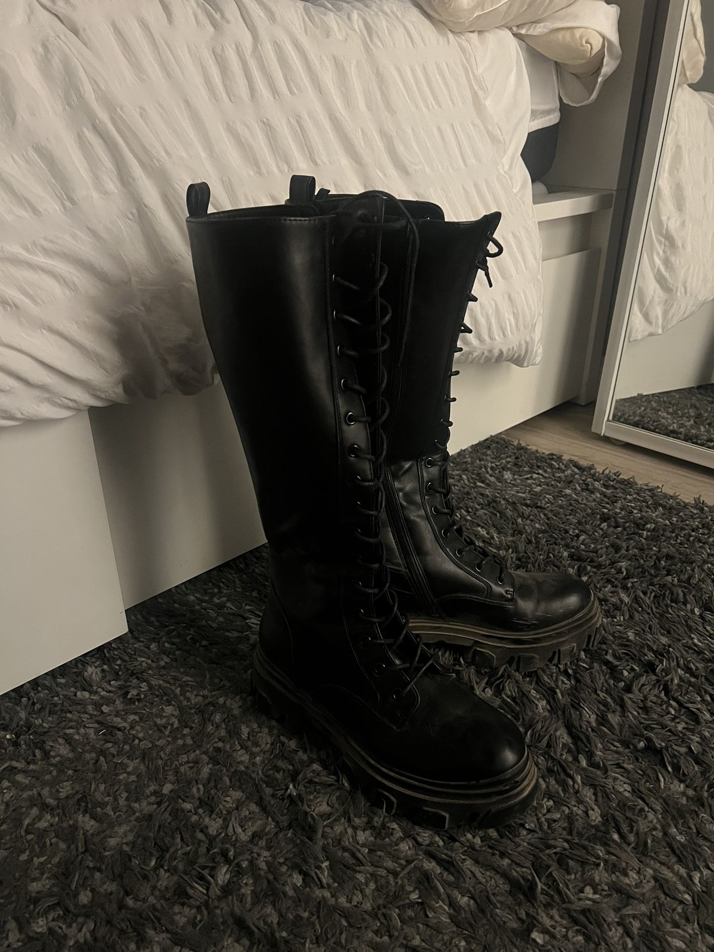 Black Knee High Boots