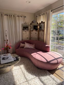 Italian postmodern suede sofa $1200 OBO