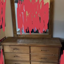 Dresser with Mirror and Nightstand