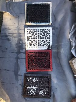 Ornate side wall registers 8/10” hole size- 10/12” total $30 each