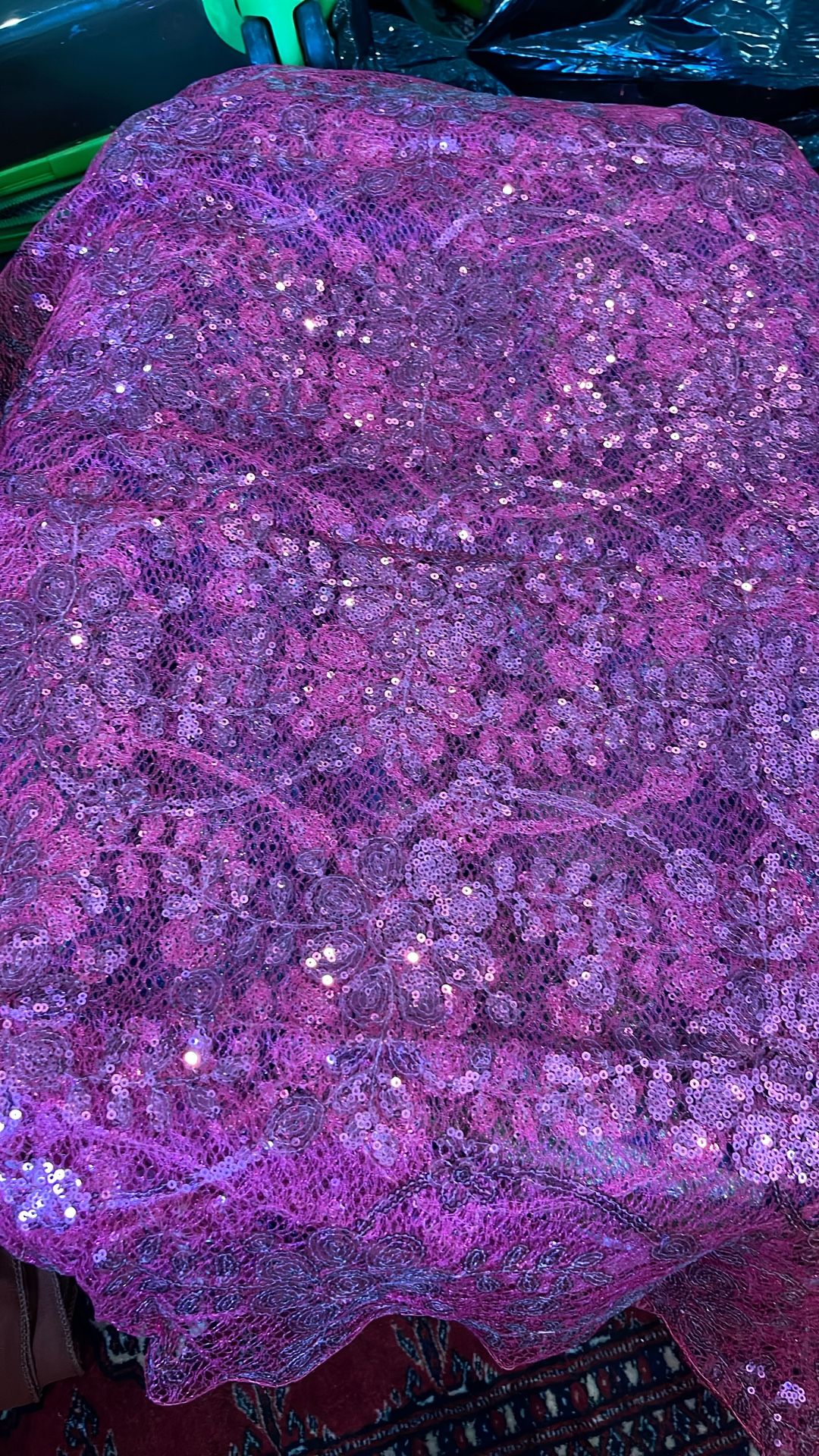 Hot Pink Mesh Scarf