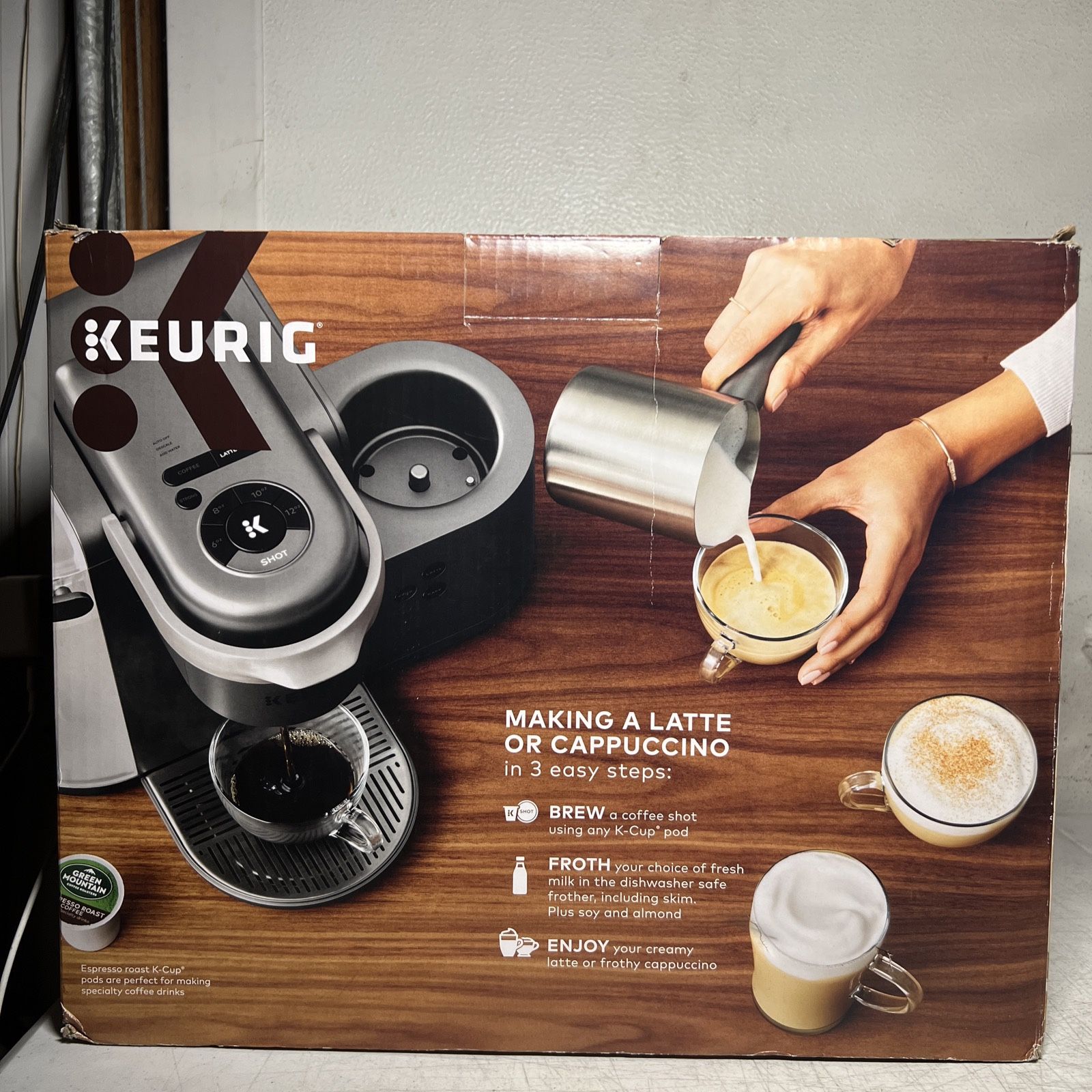 espresso machine keurig k cups latte cappuccino