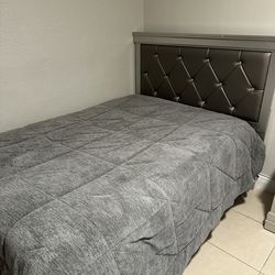 Full sized bed frame with mattress included