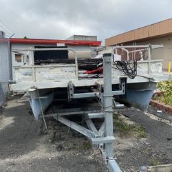 Pontoon Boat And Trailer