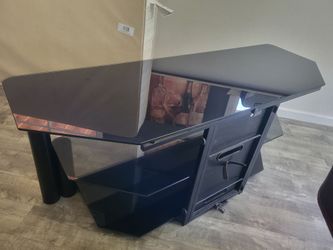 Glass TV stand