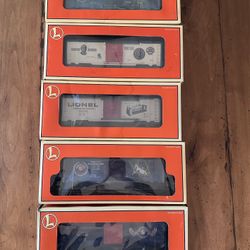 Lionel O Gauge NOS. Four Rolling Cars. Lot B. 