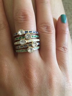 Multi color ring size 6-7