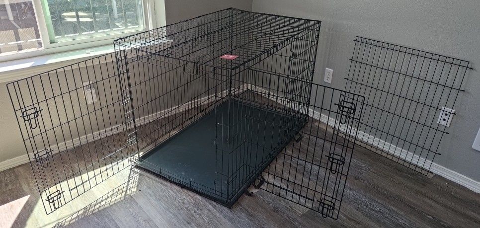 Top Paw® Double Door Folding Wire Dog Crate - XL
