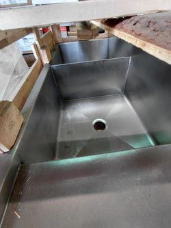 Elkay ess8254r2 79.5" x 27.5" double bowl commercial scullery kitchen sink, read below