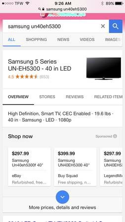 Samsung Smart TV(40")