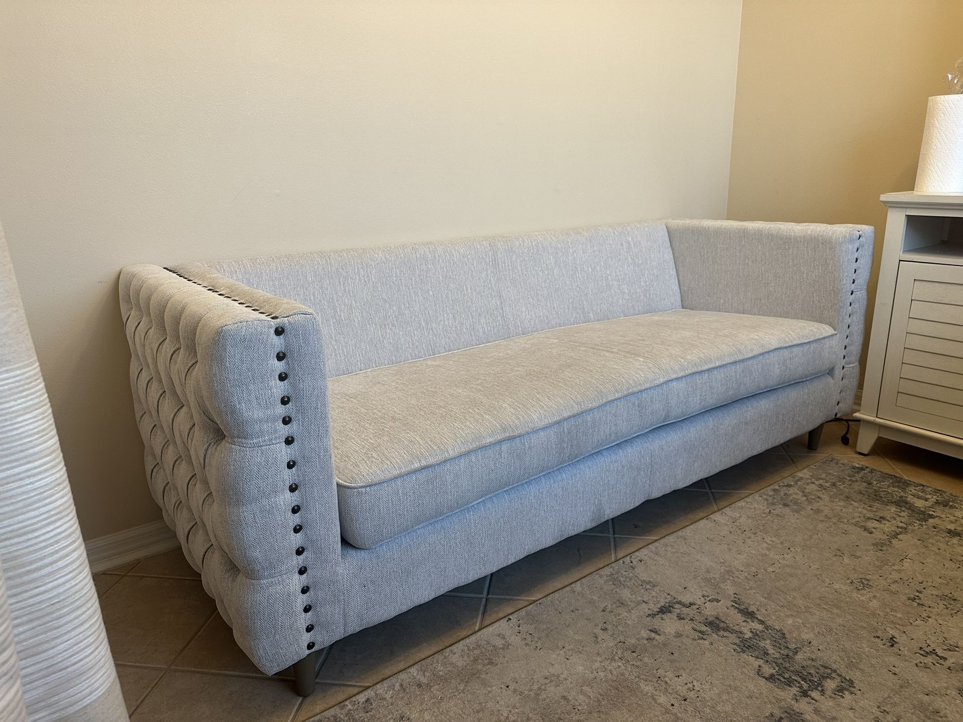 Grey Tufted Sofa