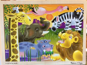 Melissa and Doug wooden puzzles