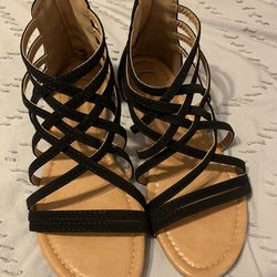 Women’s Black Gladiator Sandals Brand New Size 8.5